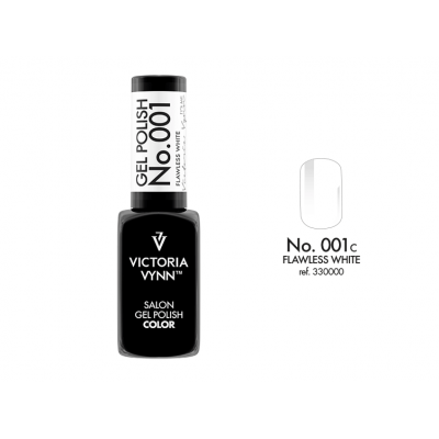salon gel polish No.001 flawless white (HEMA FREE, TPO FREE, DI-HEMA FREE)